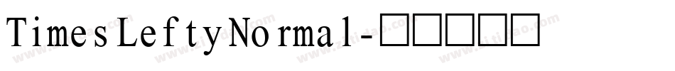 Times Lefty Normal字体转换